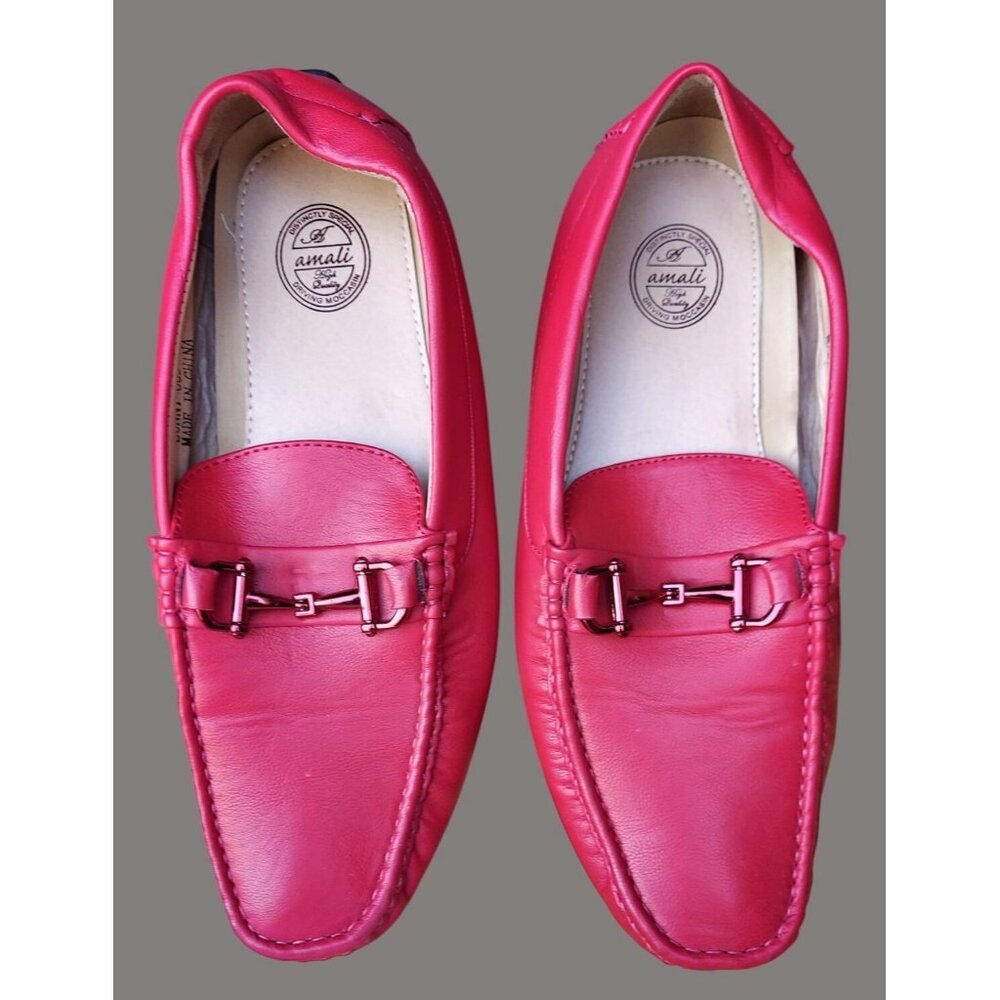 Mens Amali Size 14 Red Moccasins Casual and Business Wear - V01